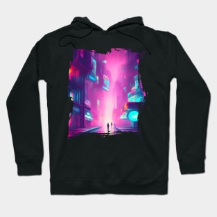 Japan Neon City Lights Hoodie